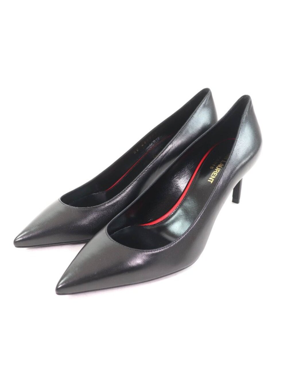 Saint Laurent Paris Pointed Toe Stiletto Heels Leather Pumps Black